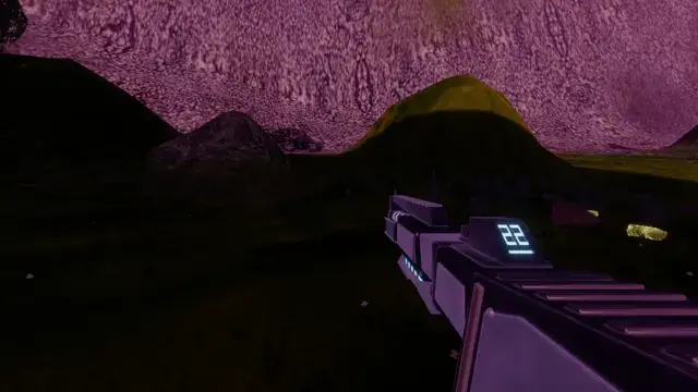 Firing the Power Rifle at Flobs
