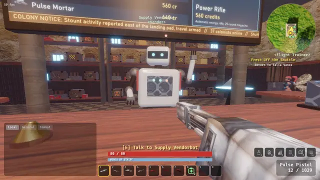 The quest tracker in the game