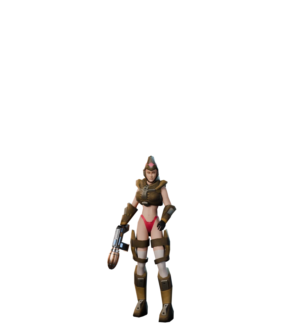 A Human Female in level 5 armour with a jetpack